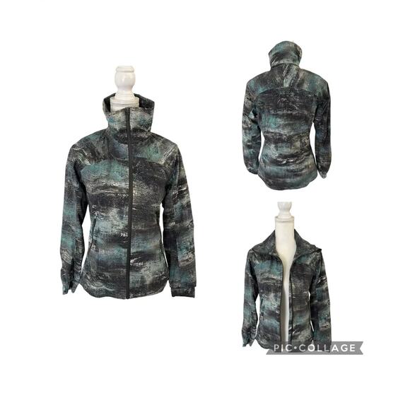 Lululemon Here to Move Jacket Azurite Dark Olive Zip Up Rain Coat Size 4 Small - Picture 2 of 13